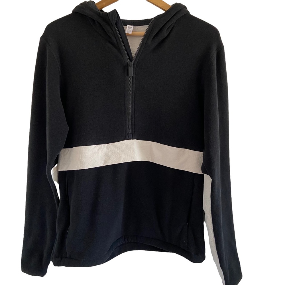 Al Polar Fleece Half-Zip
Hooded Pullover color black size 
M